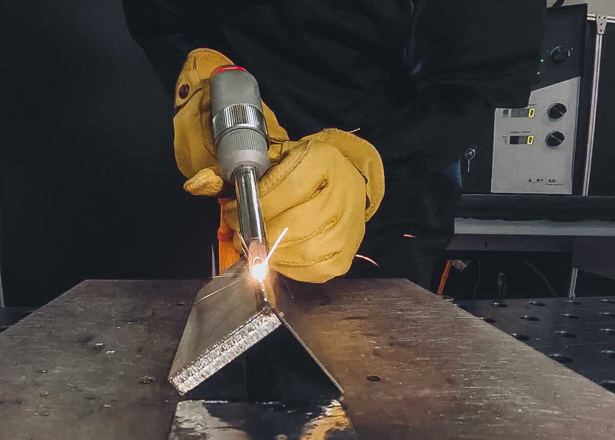 Industrial Door Frame and structural Welding via Handheld Laser